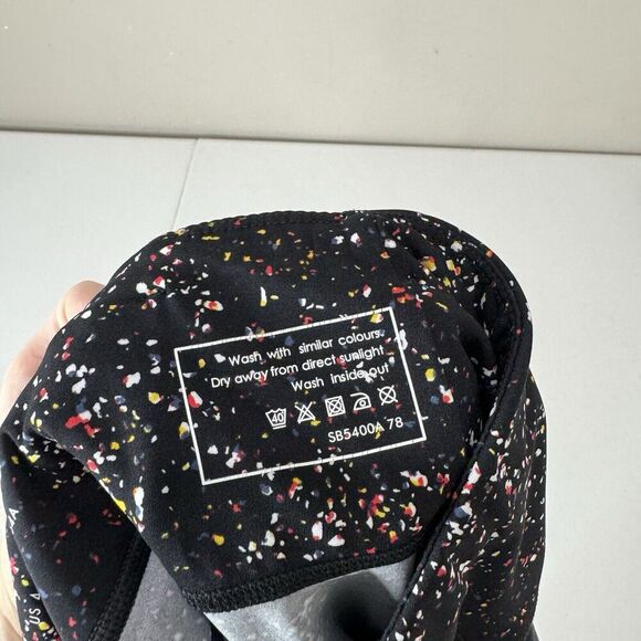 Sweaty Betty Womens Pants 4 Black Confetti Print Power 7/8 Leggings Performance - Picture 13 of 13